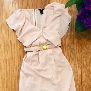 Light pink dress w/ gold belt
